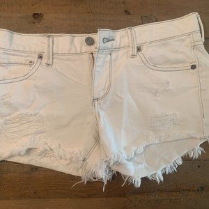 White Denim Shorts